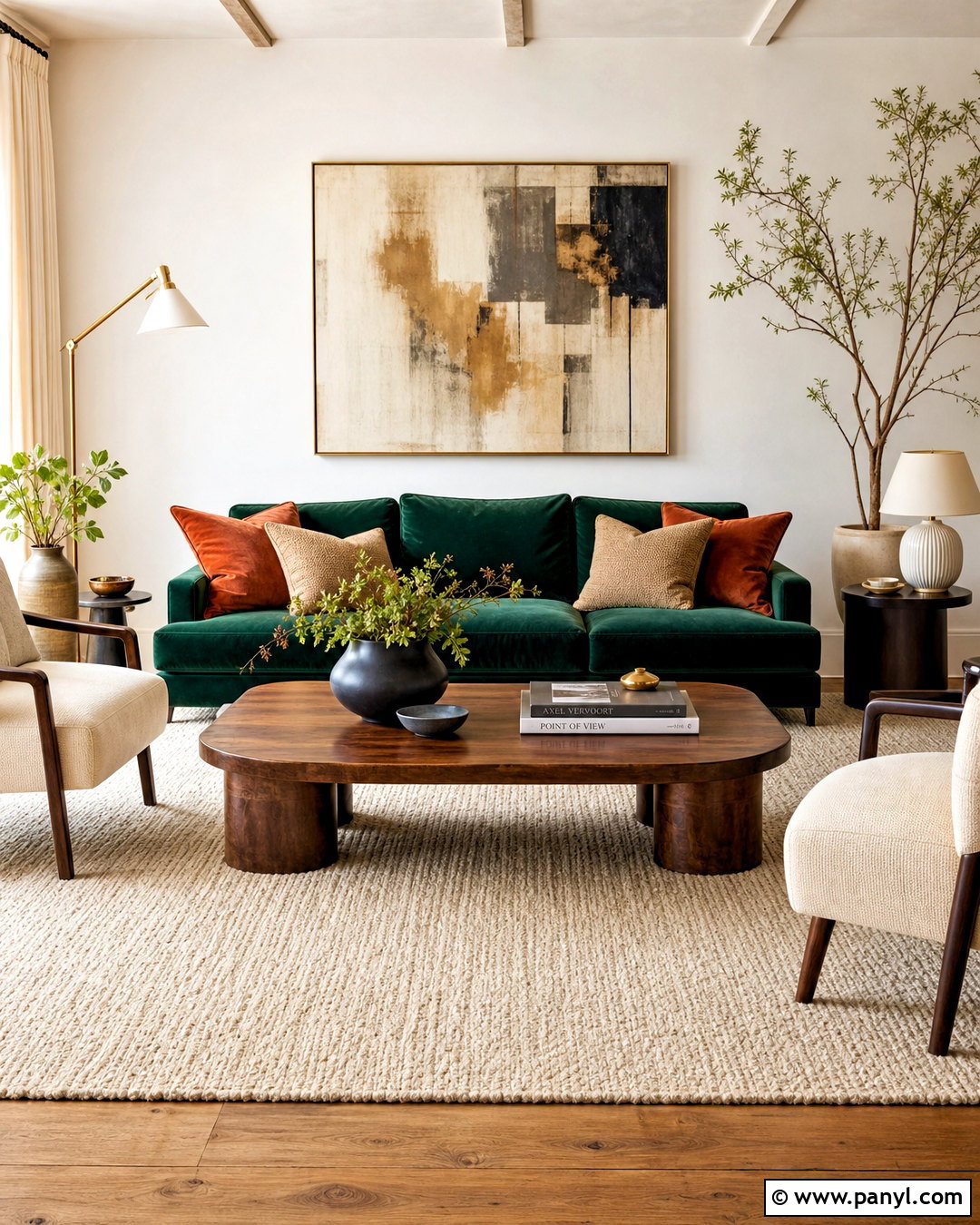 Emerald Green Velvet Sofa - 20 emerald green interior design ideas