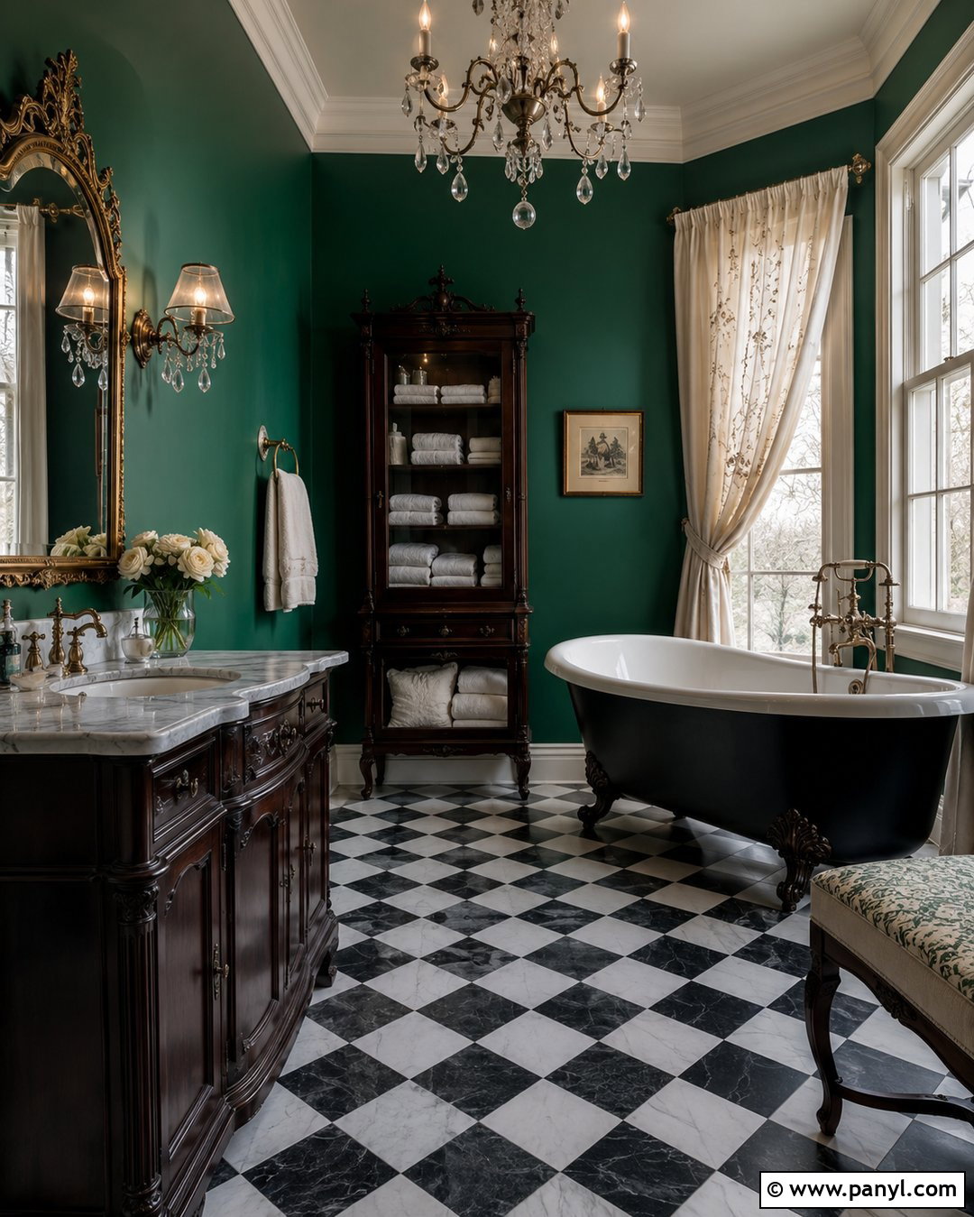 Emerald Green Victorian Bathroom - 20 Vintage Bathroom With Green Walls
