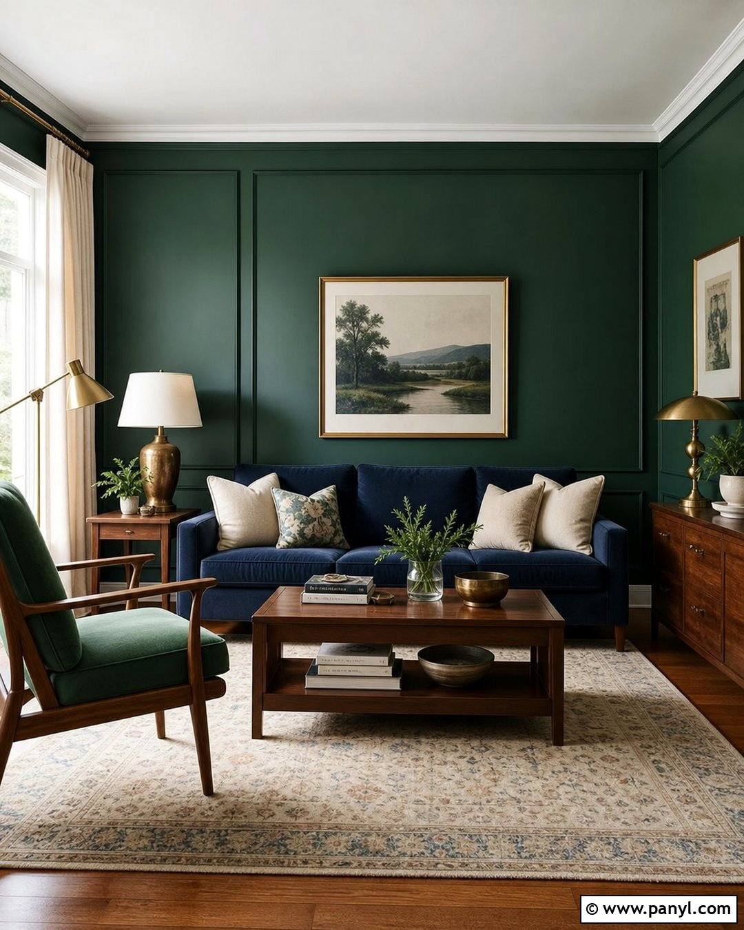 Emerald Green Walls With Navy Blue - 30 emerald green walls