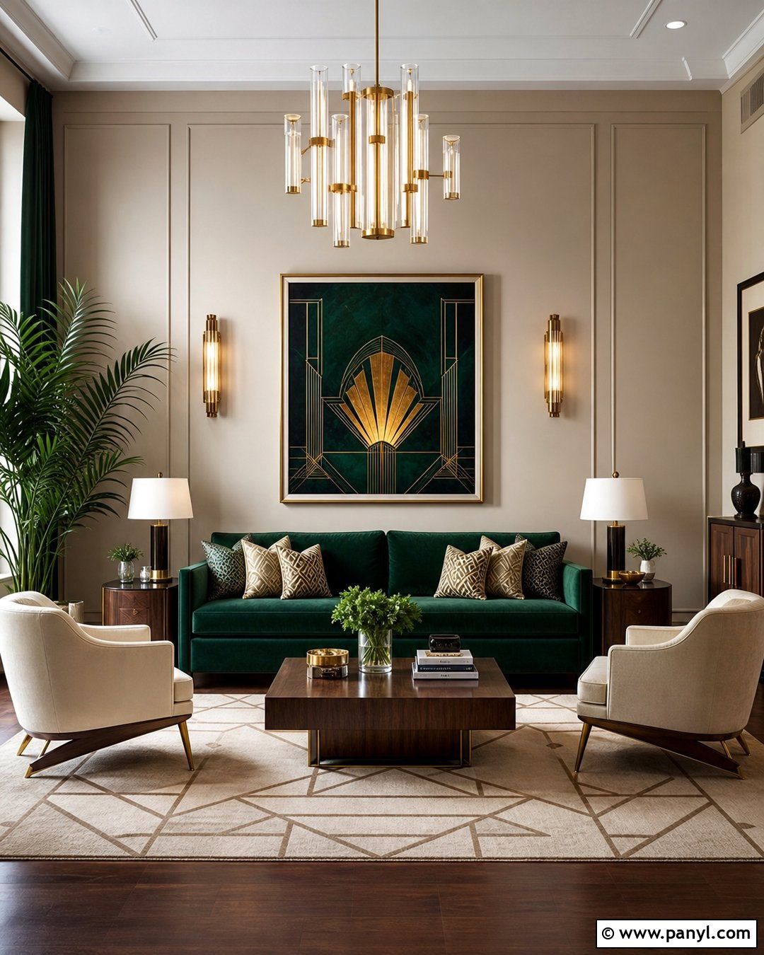 Emerald Green With Beige Walls - 20 Colours That Go With Beige Walls