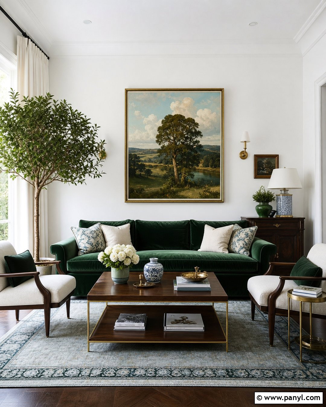Emerald Green With White Walls - 20 Shades For White Walls