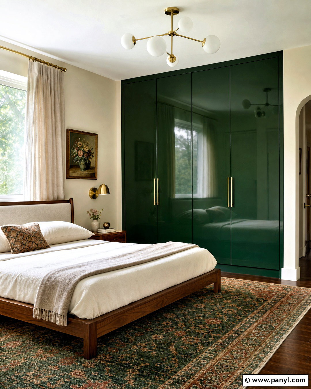 Emerald High Gloss Bedroom Wardrobe - 20 high gloss furniture ideas