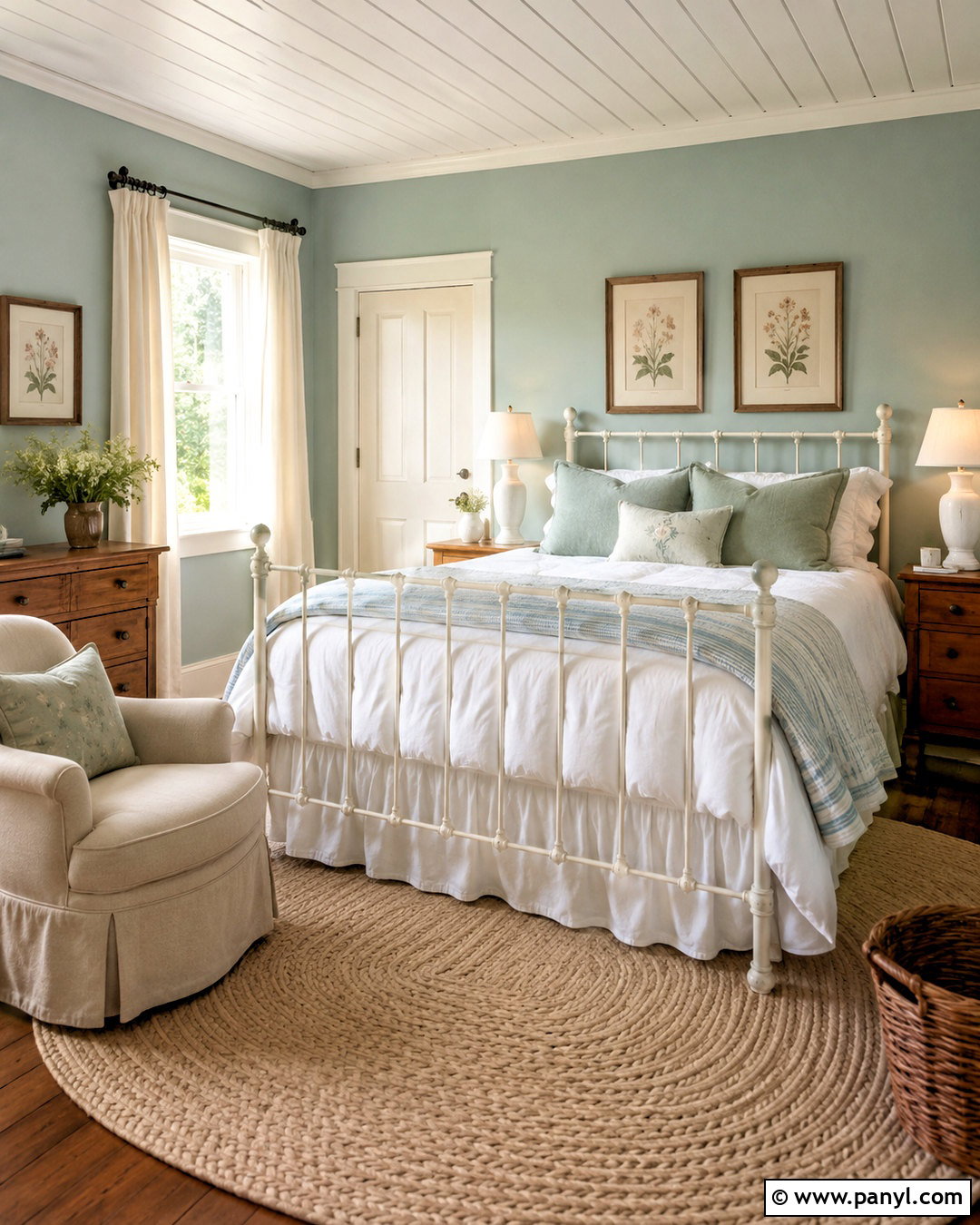 Emmies Room Cottage Bedroom - 20 magnolia green paint colors