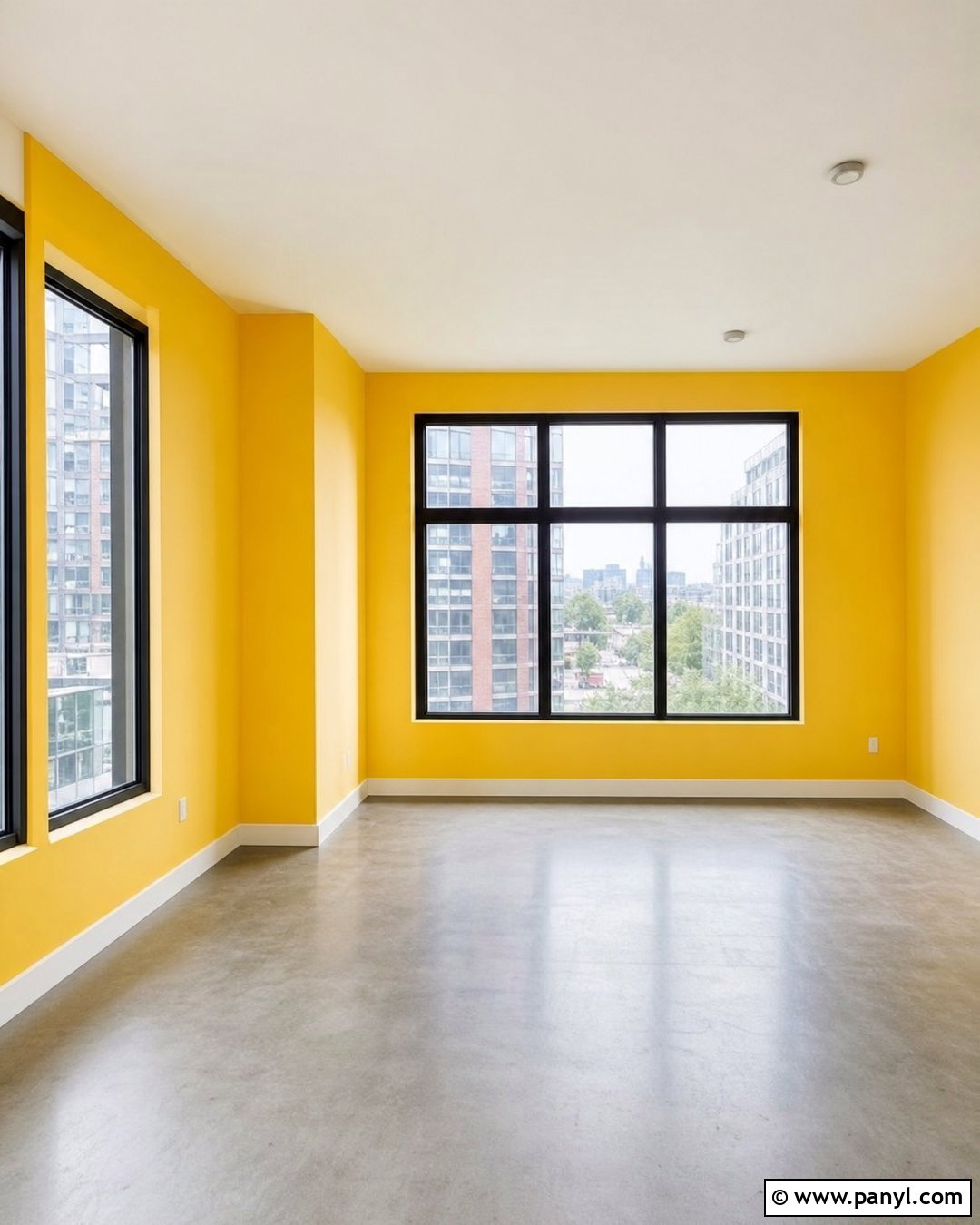 Empty Room With Lemon Yellow Walls - 20 Empty Room With Yellow Walls