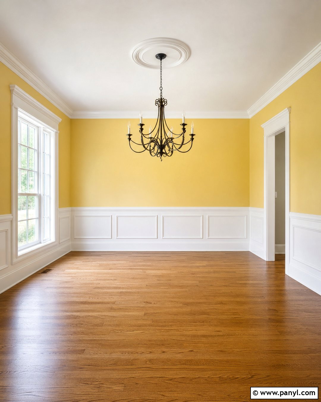 Empty Room With Yellow Walls And Wainscoting - 20 Empty Room With Yellow Walls
