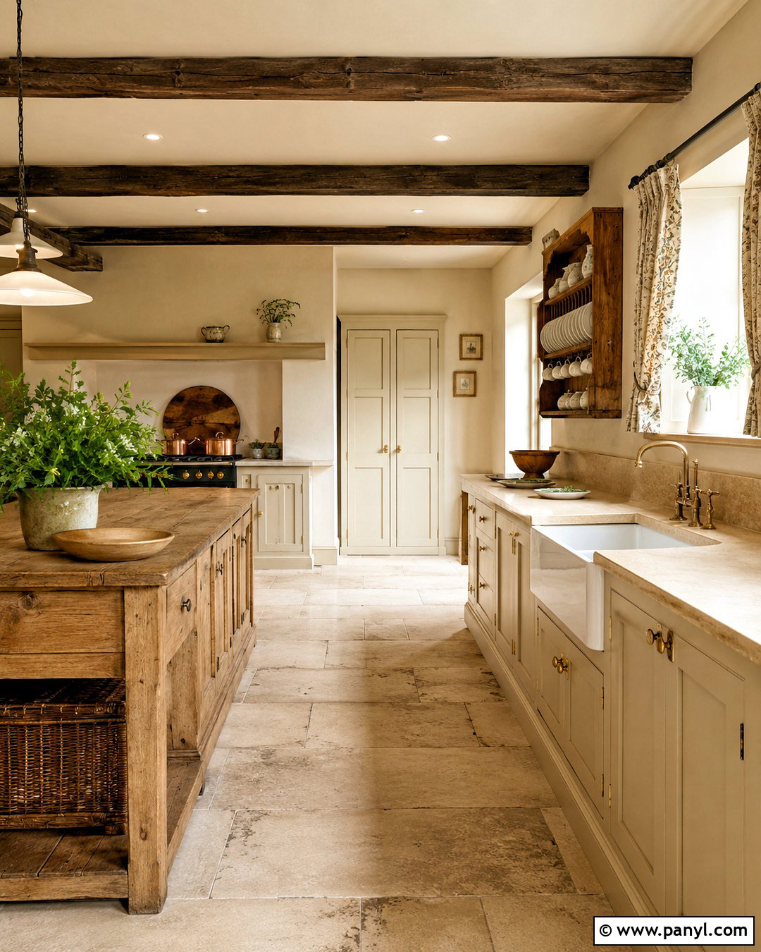 English Country Cream and Brown Kitchen - 20 cream and brown kitchen ideas