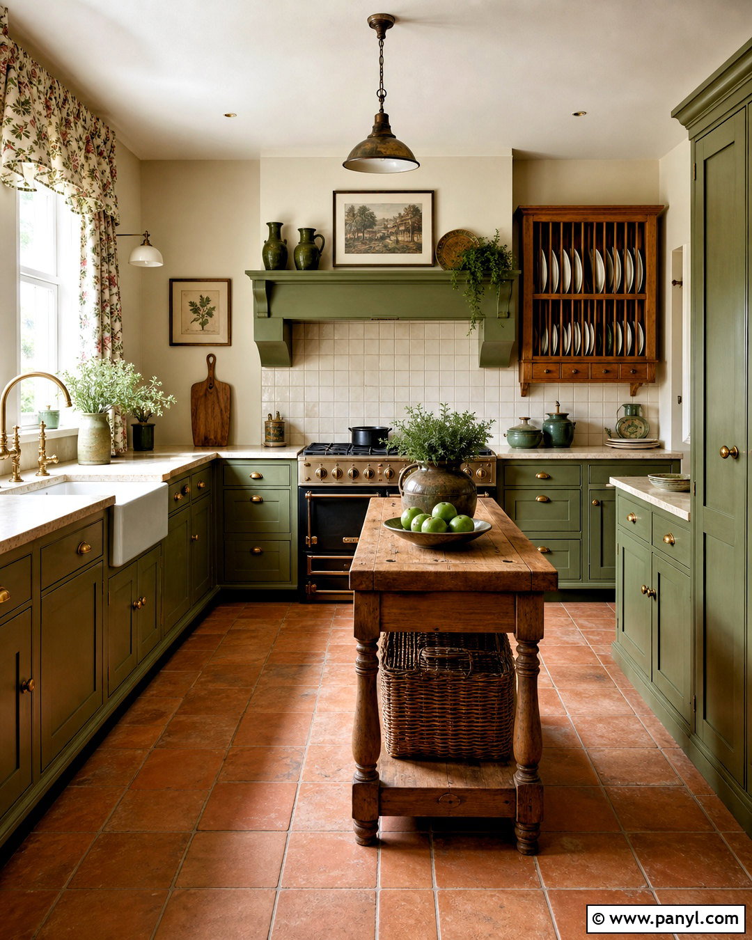English Country Kitchen With Terra Cotta Tile Floor - 20 kitchen with terra cotta tile floor ideas