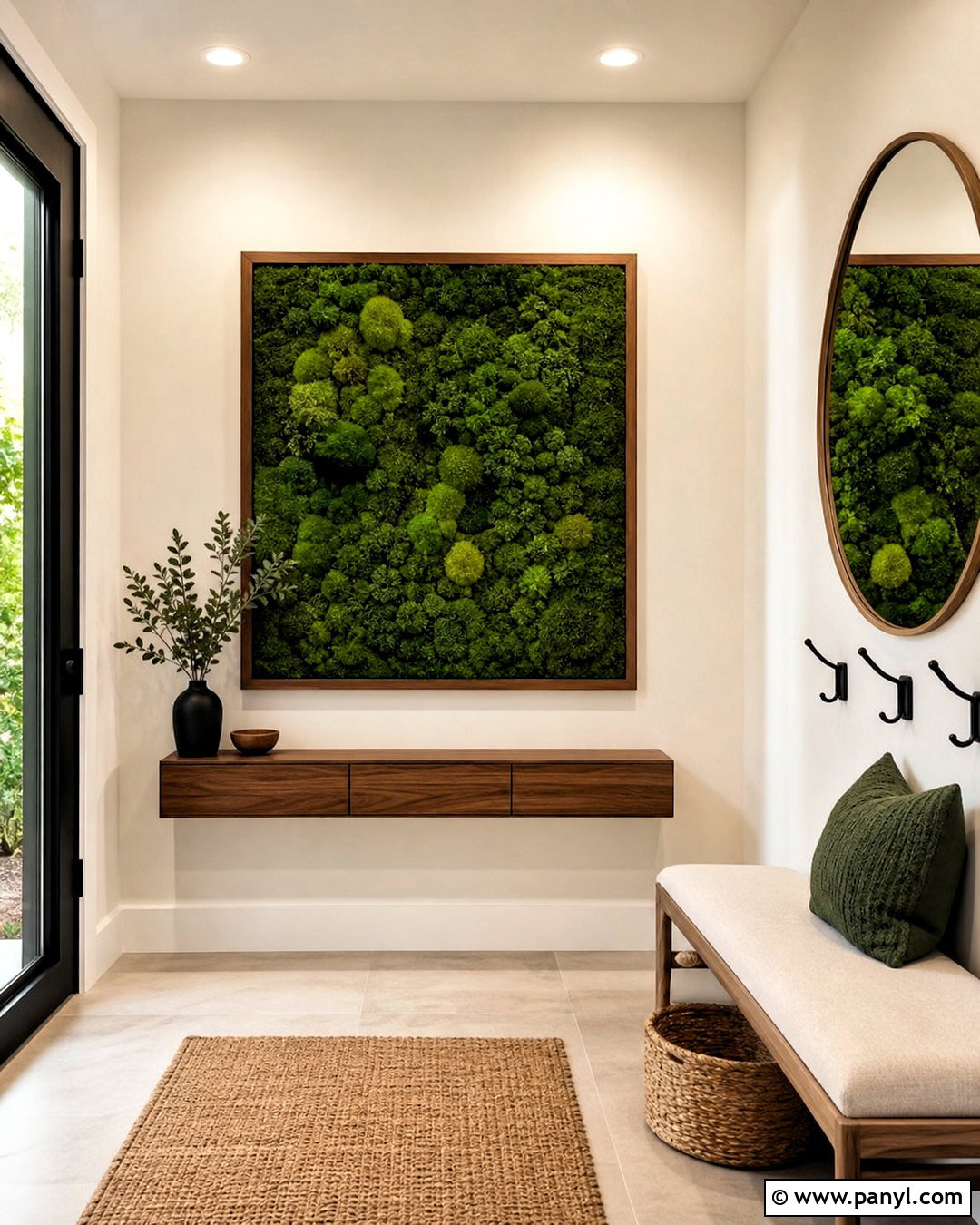 Entryway Green Wall - 20 greenwall interior design ideas