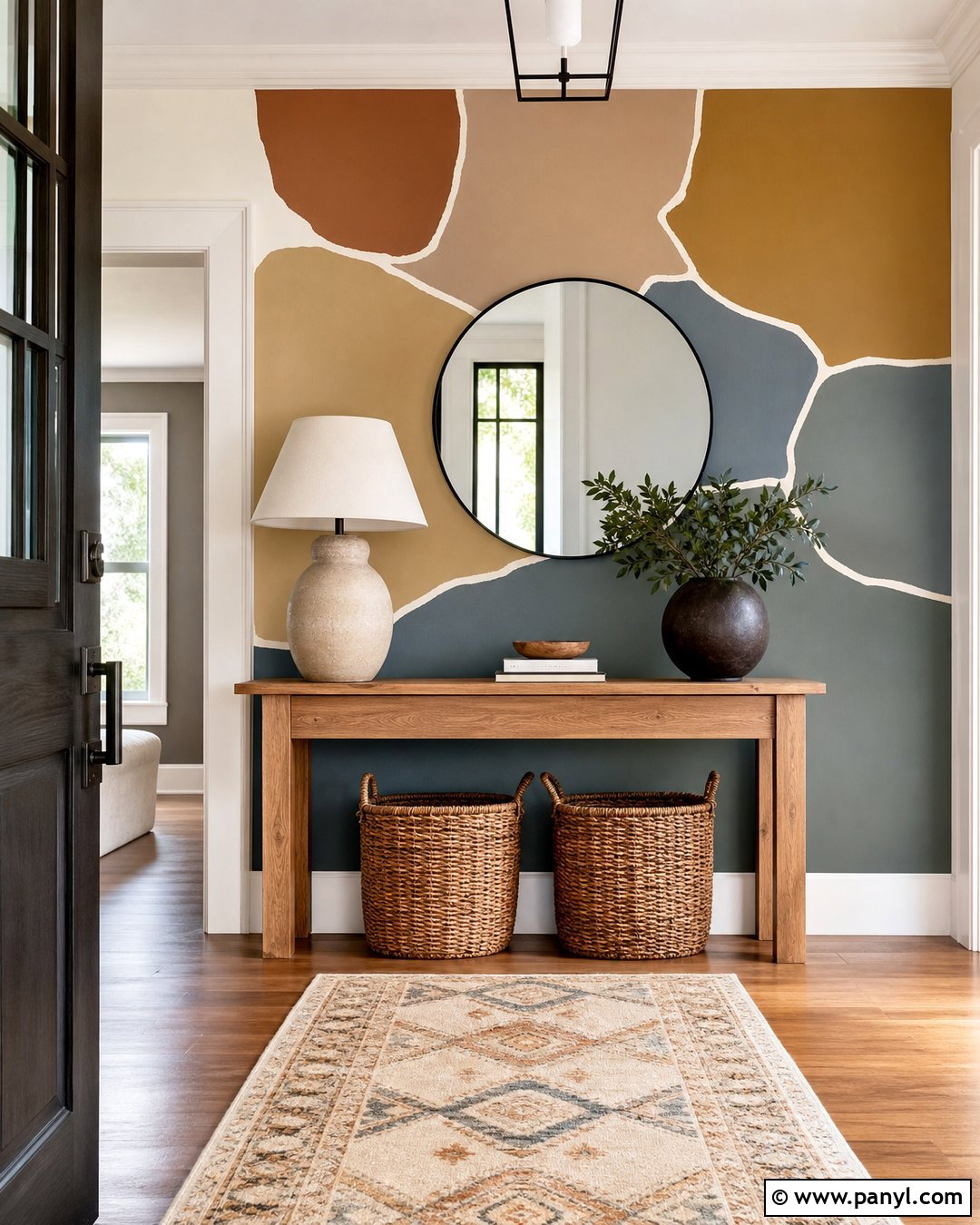 Entryway Paint Chip Color Map - 20 Paint Chips On Wall Ideas