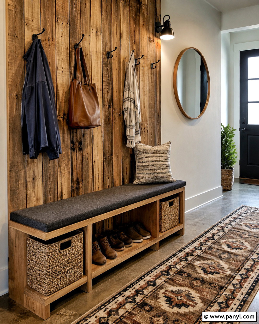 Entryway Pallet Accent Wall - 20 pallet accent wall ideas
