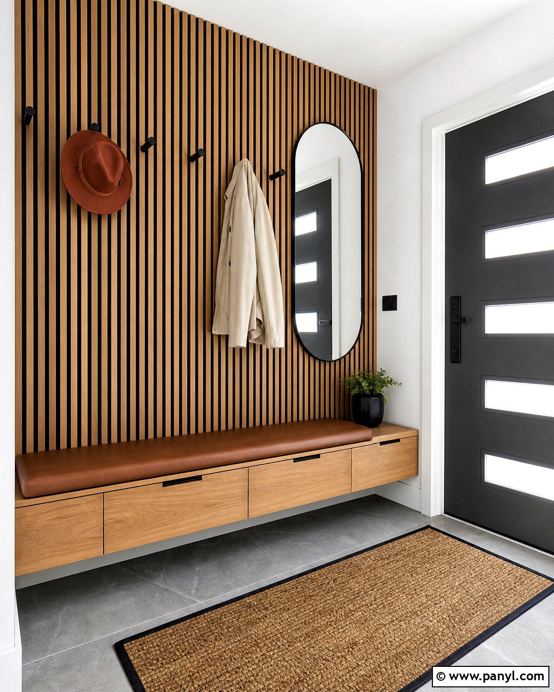 Entryway Slat Wall With Bench - 20 slat wall ideas