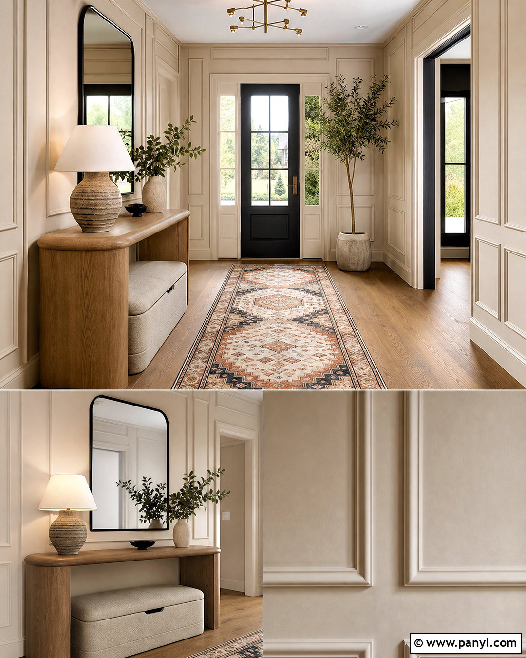 Entryway Wall Moulding - 20 wall moulding ideas