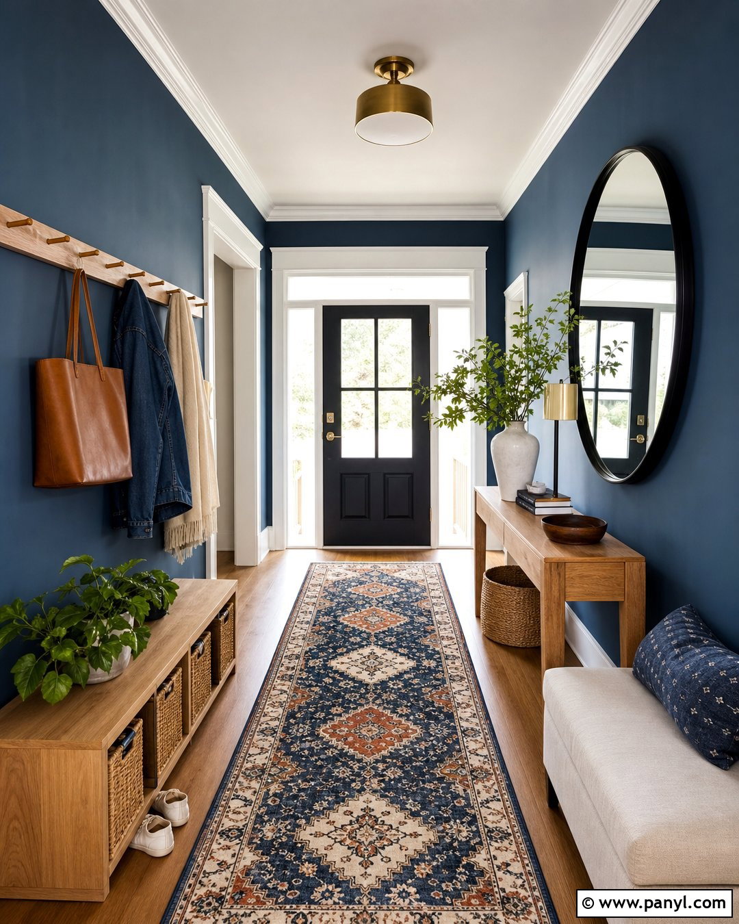 Entryway With Blue Walls - 35 room with blue walls