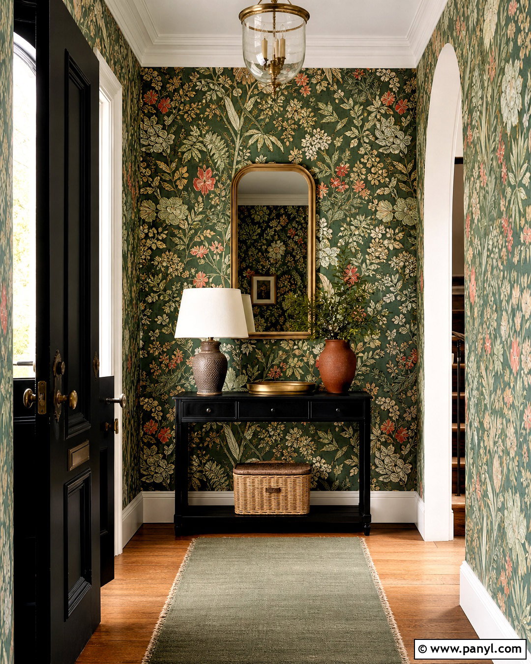 Entryway With Bold Wallpaper - 20 entryway ideas
