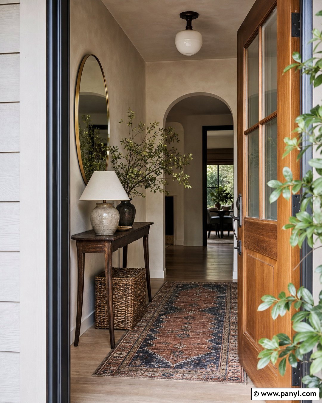Entryway With Cream Limewash Walls - 30 cream limewash walls