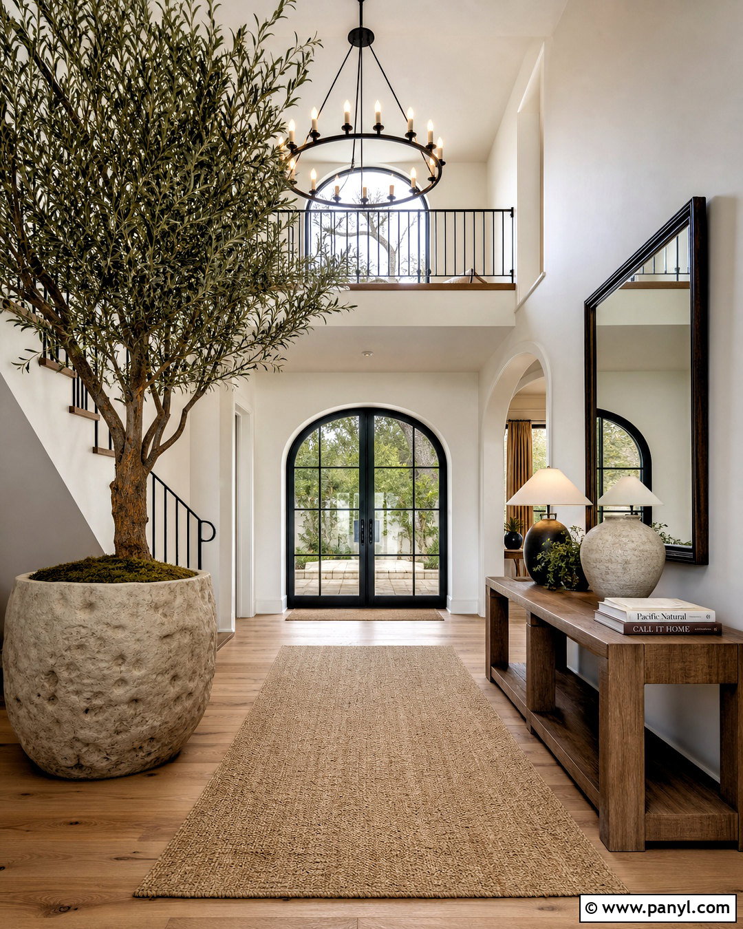 Entryway With Tall Indoor Tree - 20 tall entryway ideas high ceilings
