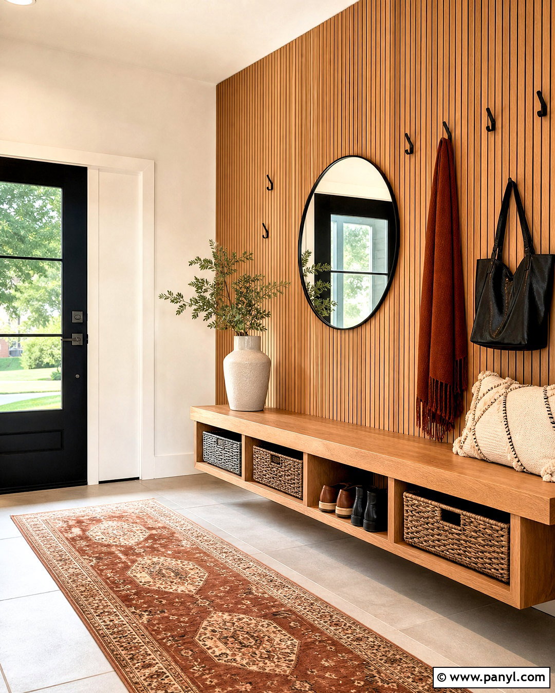 Entryway Wood Accent Wall - 20 wood accent wall ideas