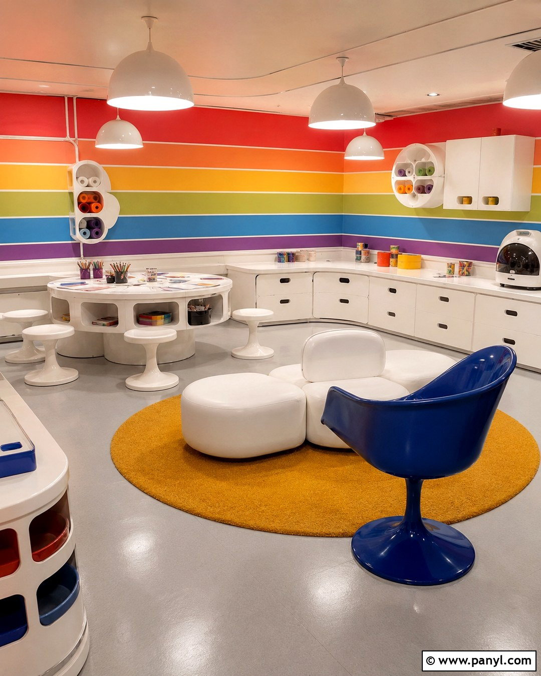 Epcot Retro Rainbow Wall Paint - 20 Epcot Wall Paint Ideas