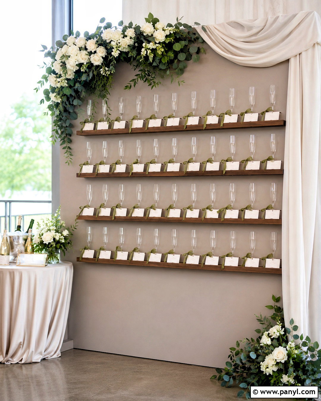 Escort Card Prosecco Wall - 20 prosecco wall ideas