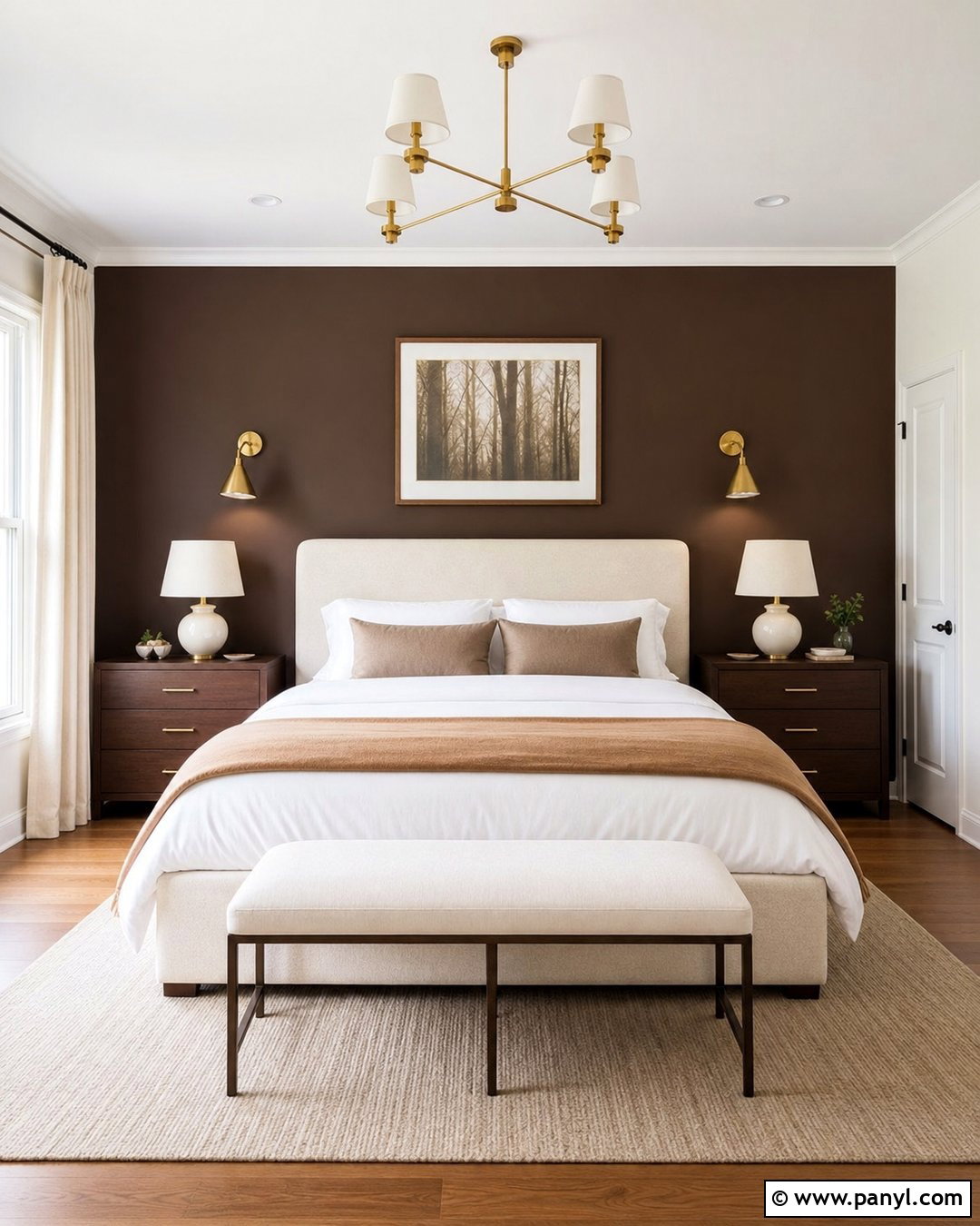 Espresso Accent Wall - 35 accent wall color ideas
