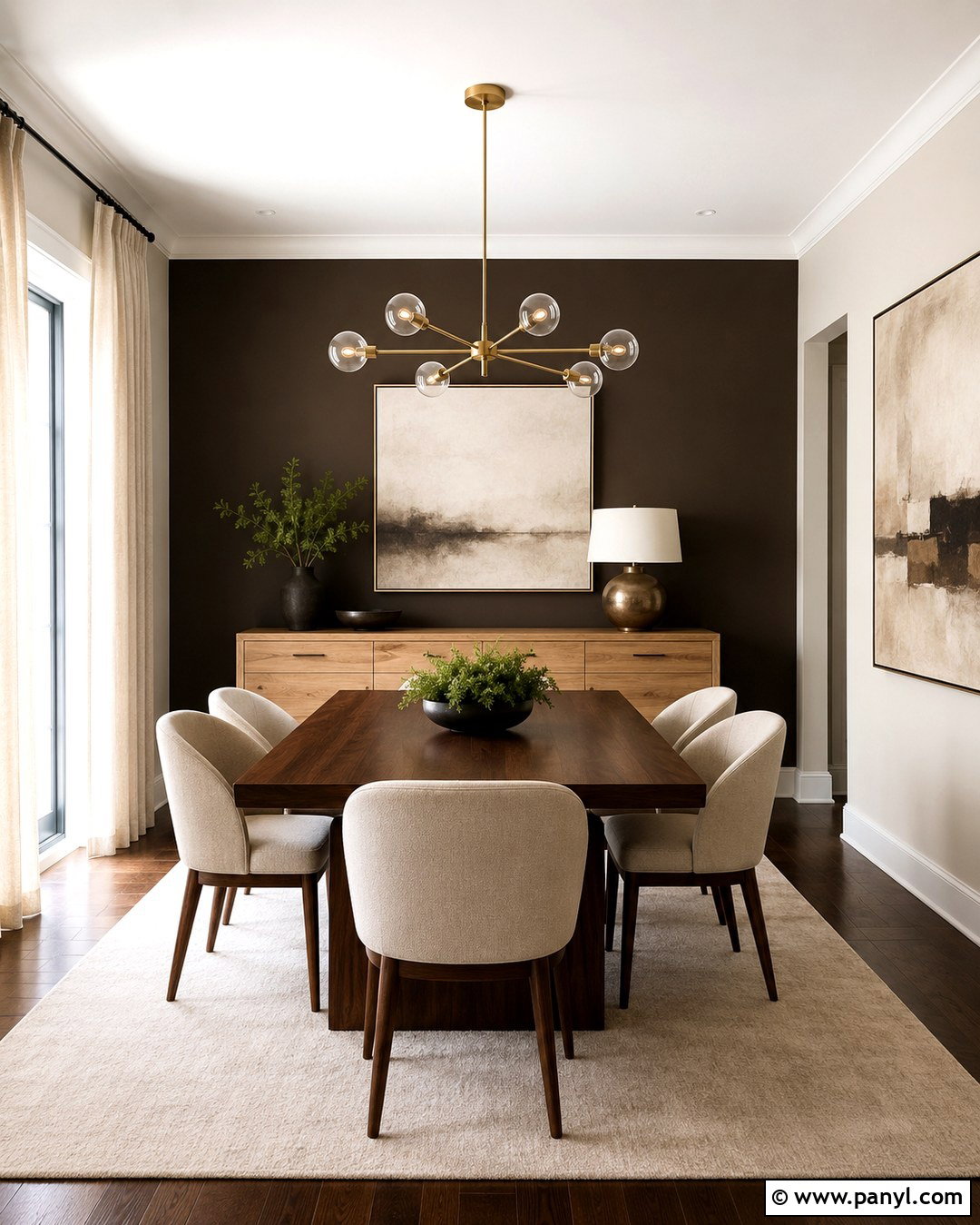 Espresso Brown Accent Wall - 20 Neutral Accent Wall Color Ideas