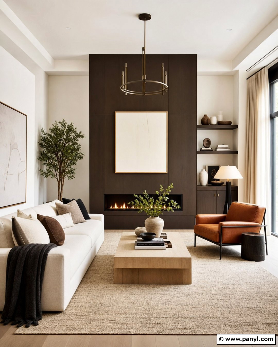 Espresso Brown Accent Wall - 30 Best Accent Wall Colors