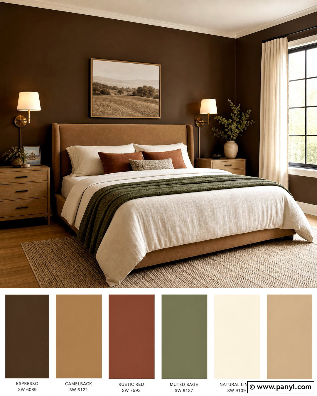 Espresso Brown And Cream Wall Color Palette - 20 wall color palette ideas
