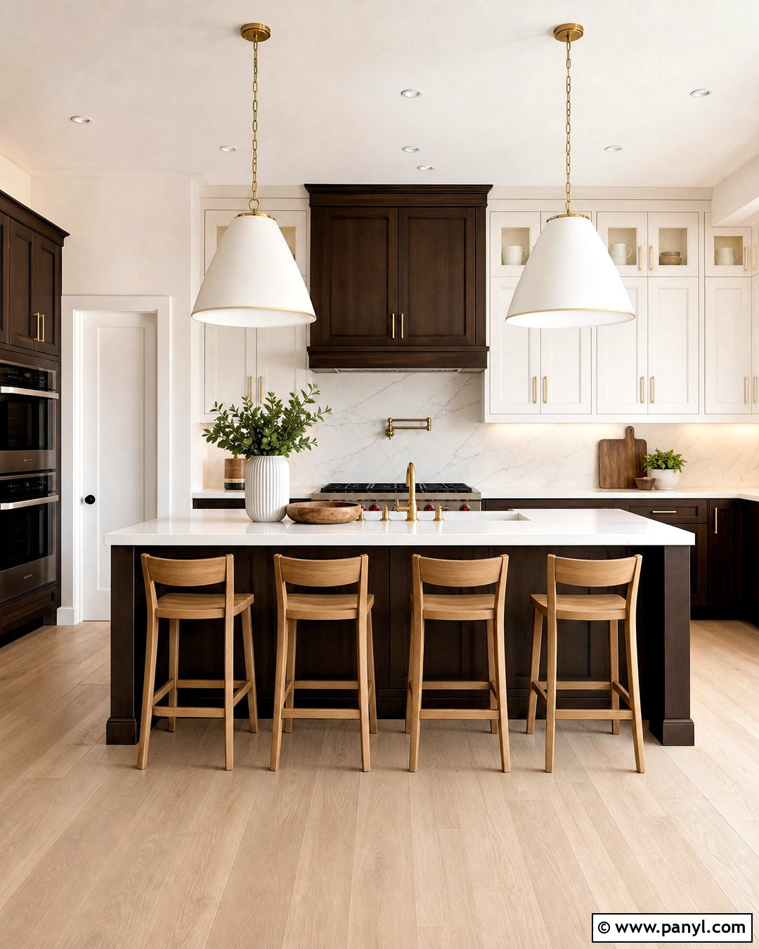 Espresso Brown And White Kitchen - 20 brown color palette ideas