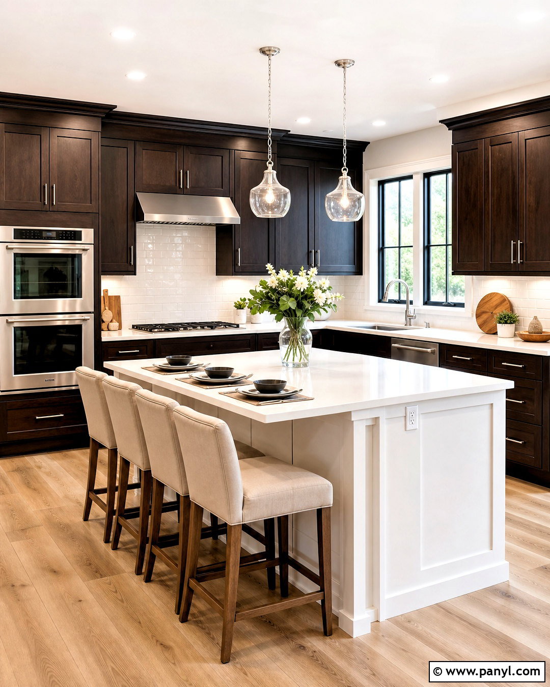 Espresso Brown Cabinets In A Bright Kitchen - 20 kitchen ideas brown cabinets