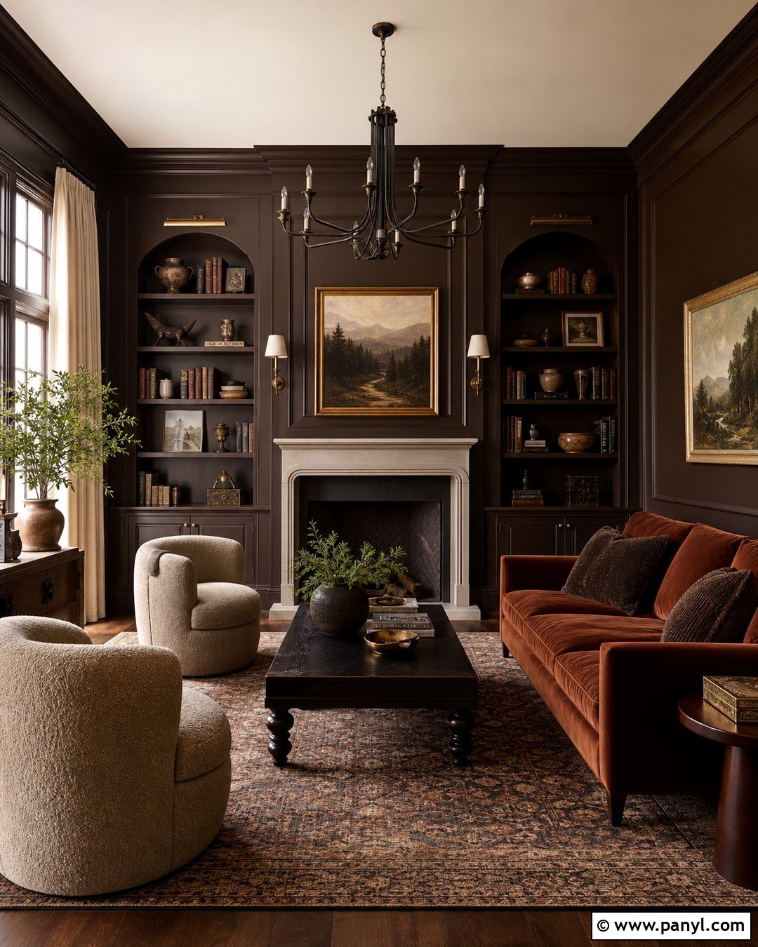 Espresso Brown Gothic Living Room - 20 Gothic Paint Colors Dark Walls