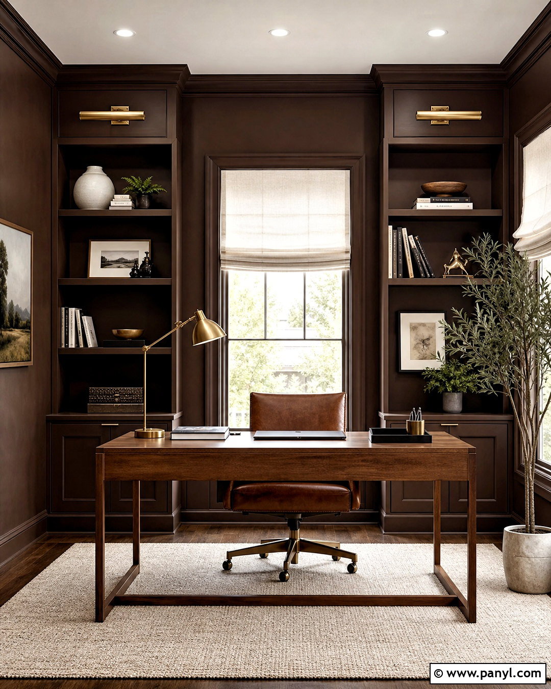 Espresso Brown Home Office Paint - 20 latest paint trends