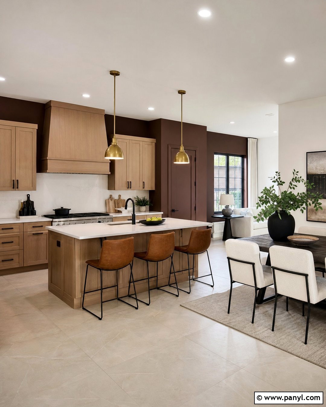 Espresso Brown Kitchen Walls - 20 Brown Kitchen Wall Colors