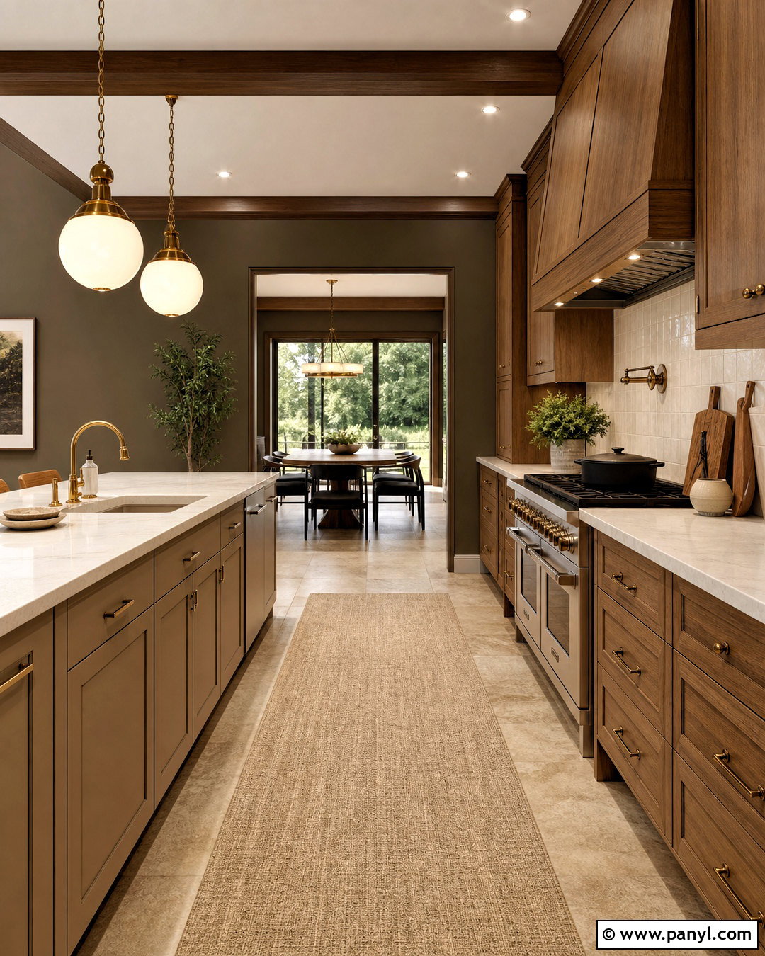 Espresso Brown Kitchen With Oak Cabinets - 20 kitchen paint colors with oak cabinets