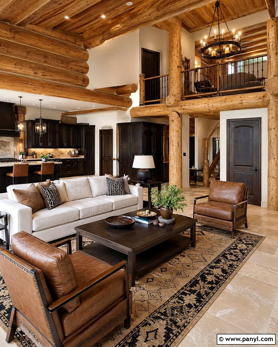 Espresso Brown Log Cabin Interior - 20 Log Cabin Interior Colors