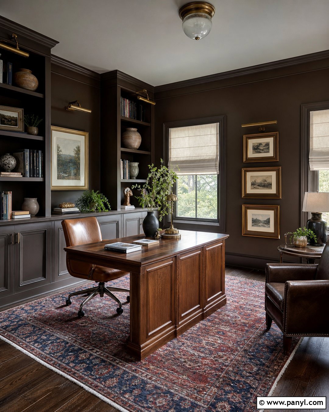 Espresso Brown Office Walls - 30 Brown Paint Walls