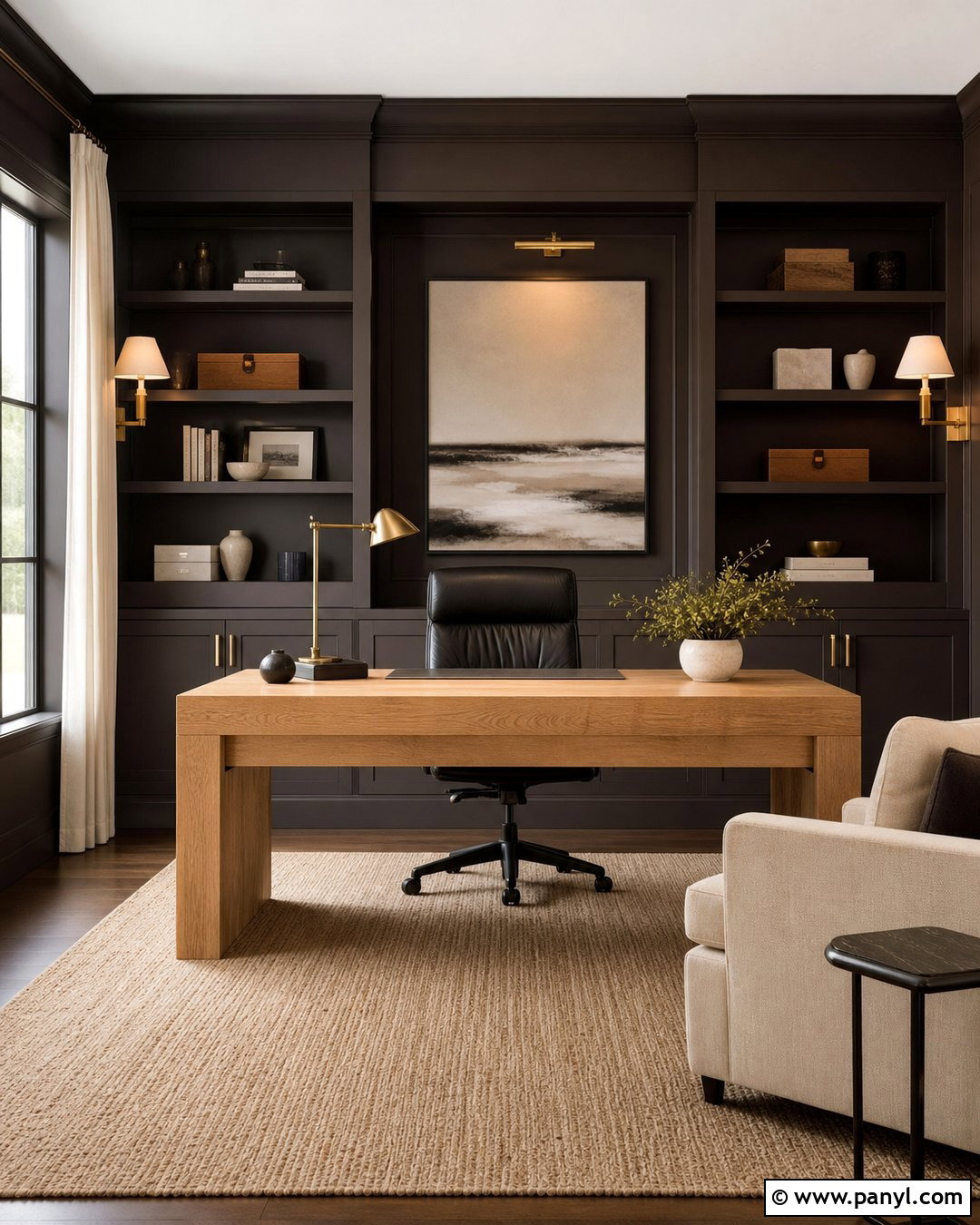 Espresso Brown Wall Color Office - 30 Moody Wall Color Ideas