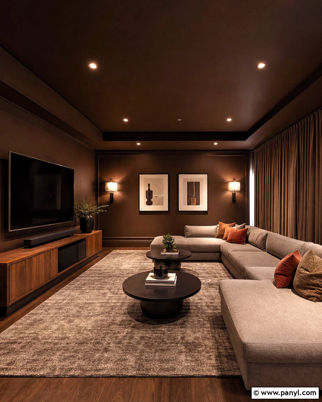 Espresso Brown Wall Paint - 20 dark wall paint colors