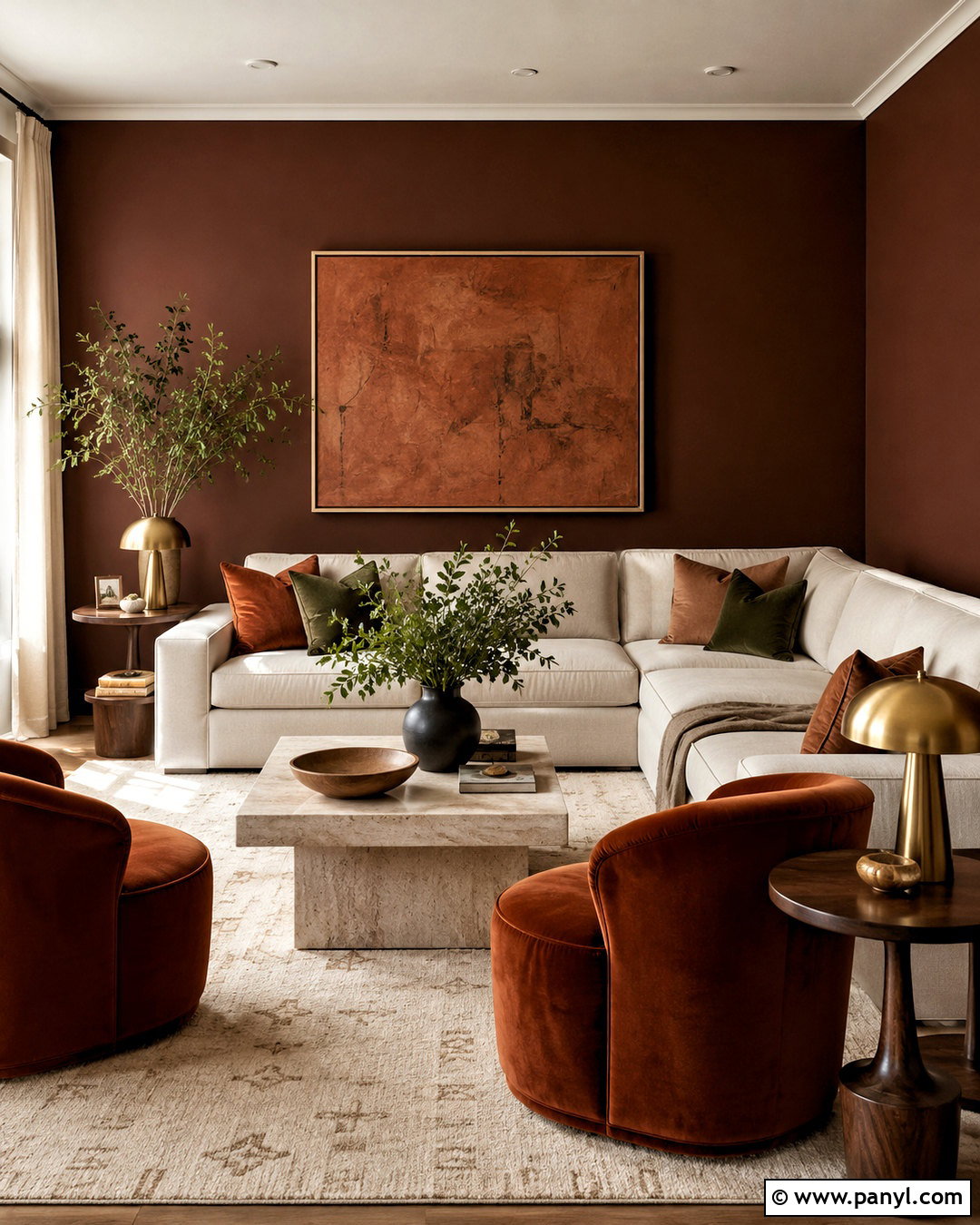 Espresso Dark Walls Living Room - 40 dark walls