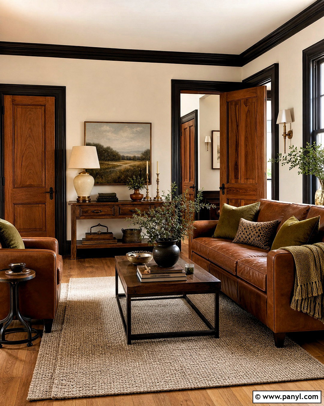 Espresso Trim And Walnut Doors - 20 dark trim and doors interior ideas