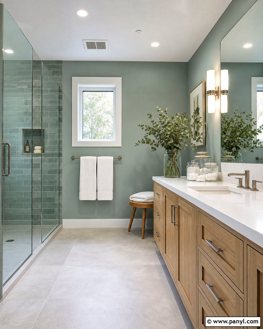 Eucalyptus Green Bathroom - 20 trending bathroom colors