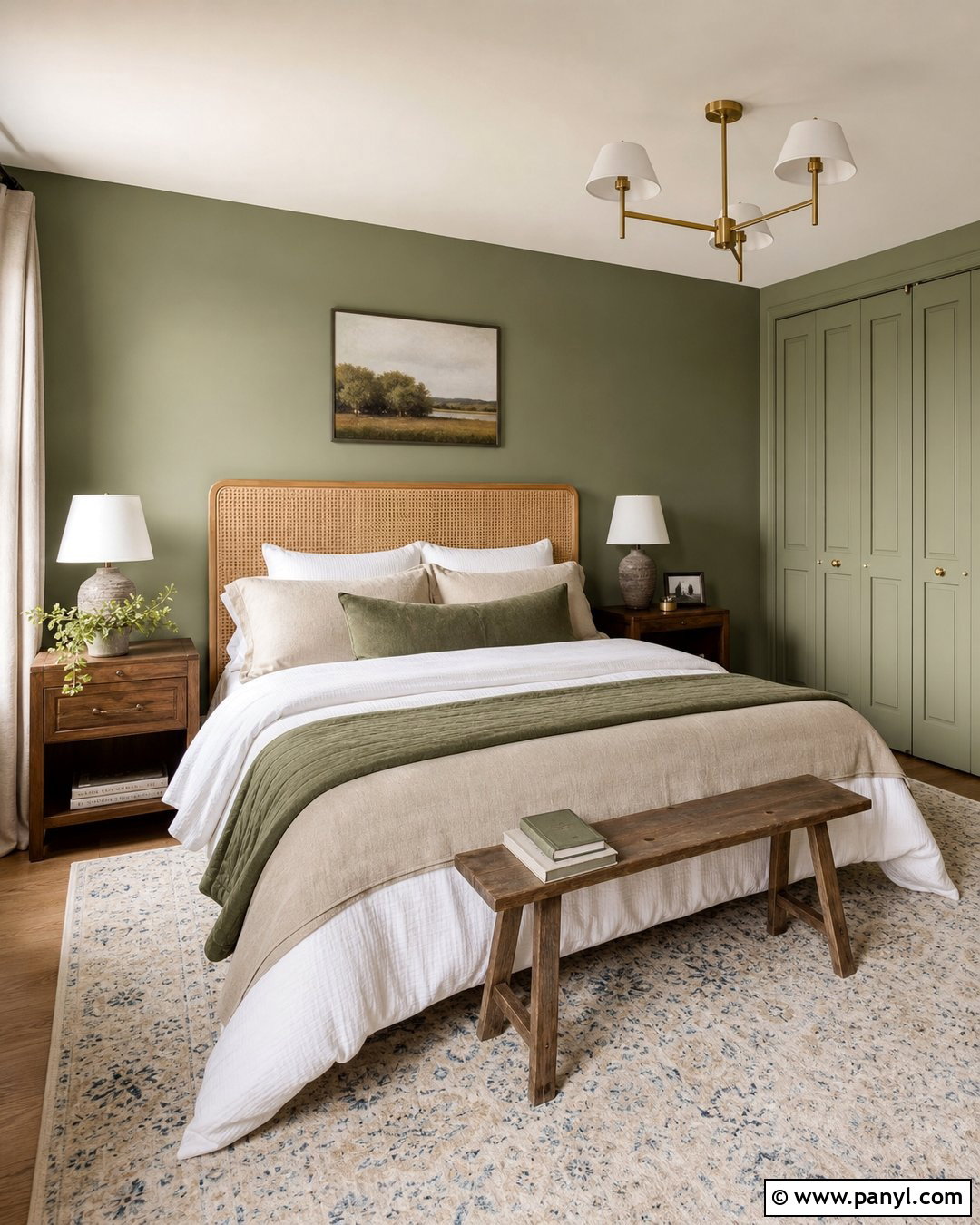 Eucalyptus Green Bedroom Walls - 30 Green Color Wall Ideas
