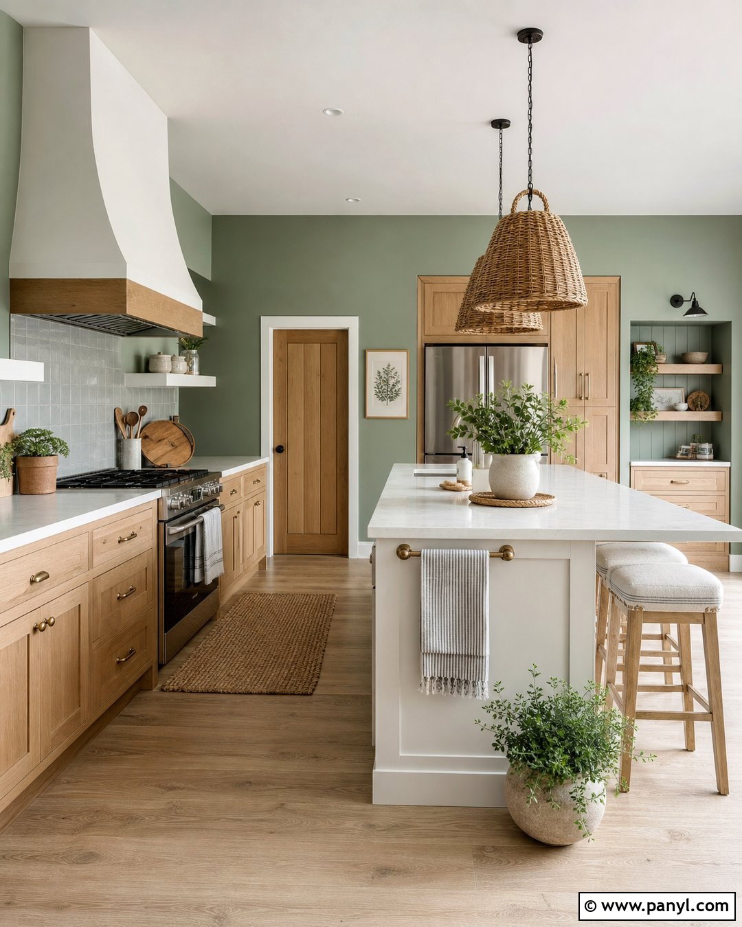 Eucalyptus Green Farmhouse Kitchen Walls - 30 Farmhouse Kitchen Wall Colors