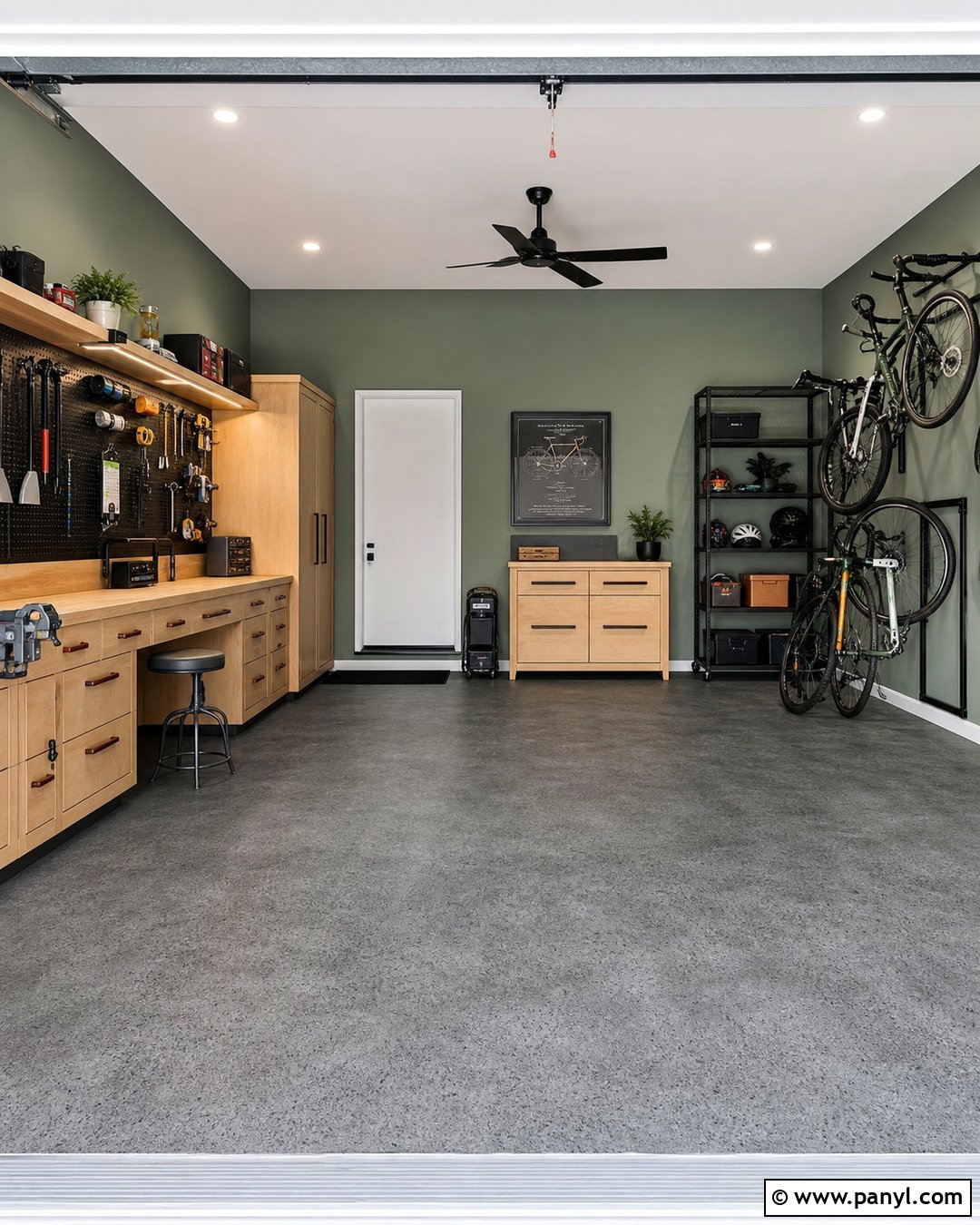 Eucalyptus Green Garage Walls - 35 Garage Walls Paint Colors
