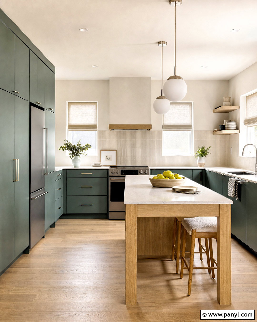 Eucalyptus Green Kitchen Paint - 20 kitchen paint colours