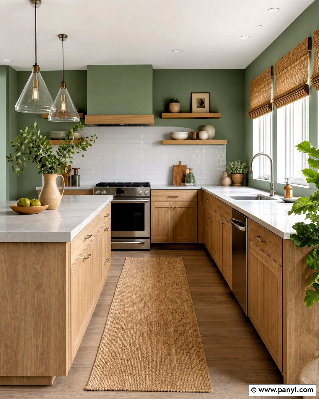 Eucalyptus Green Kitchen Walls - 20 kitchen paint color ideas for walls