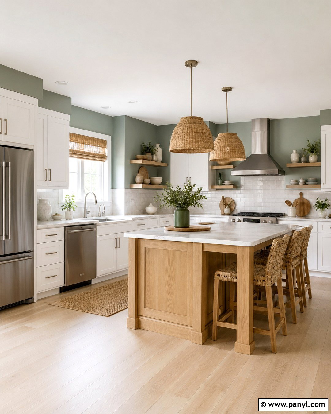Eucalyptus Green Kitchen Walls - 20 Best Green Color For Kitchen Walls