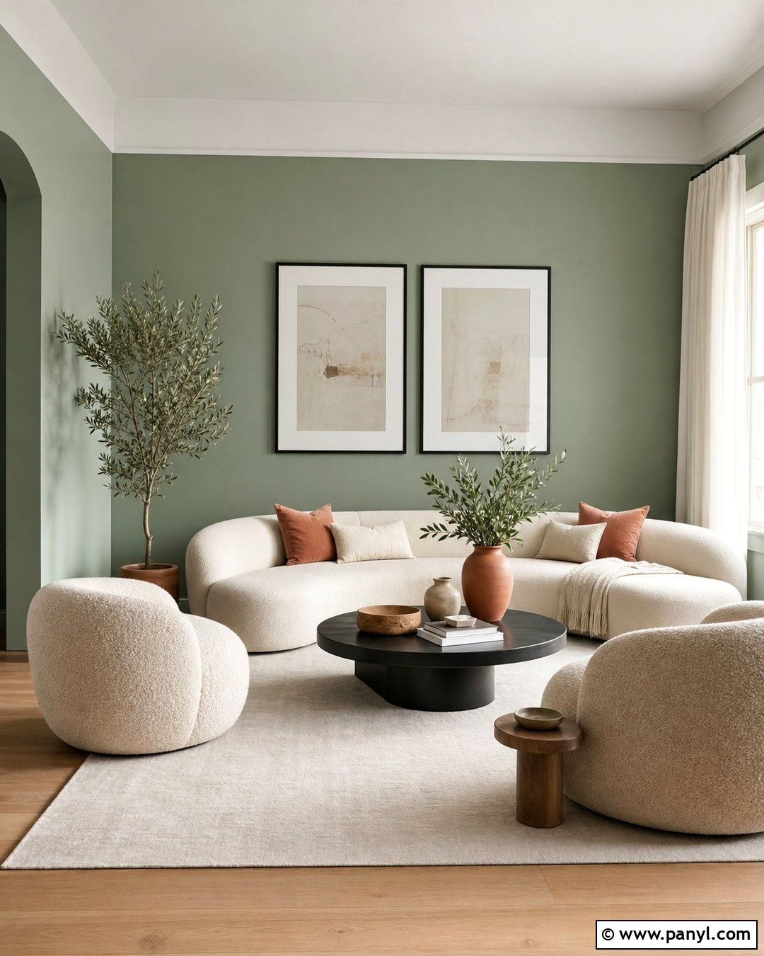 Eucalyptus Green Living Room Wall Color - 30 Interior Wall Colors Living Room Ideas