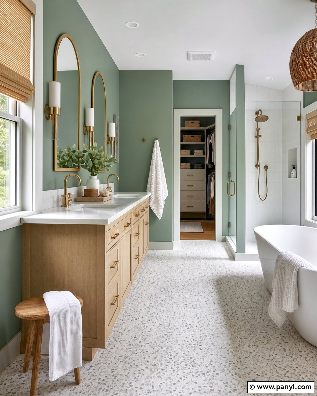 Eucalyptus Green Master Bath Walls - 25 Master Bath Wall Color Ideas