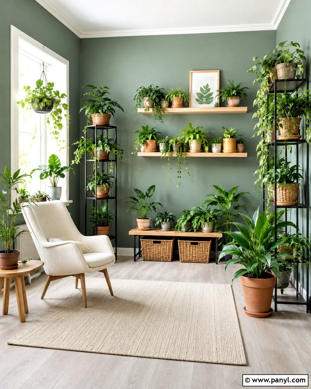 Eucalyptus Green Plant Room - 20 Wall Colors For Plant Room Ideas