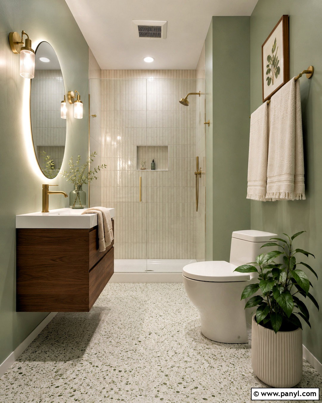 Eucalyptus Green Small Bathroom Walls - 35 small bathroom wall colors